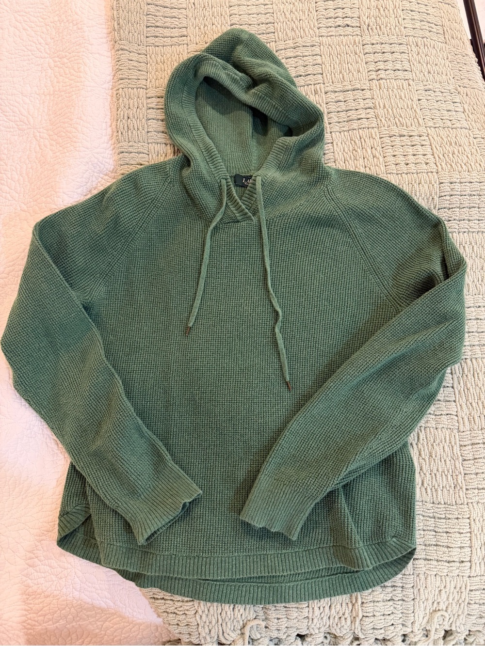 Ralph Lauren Forest Green Hooded Knit Sweater